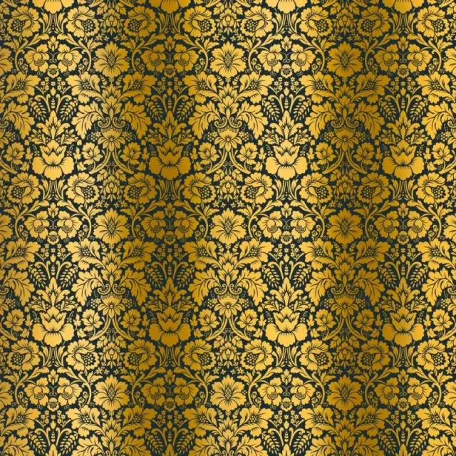 Kora Damask Dalia kartong navy blue gullfolie