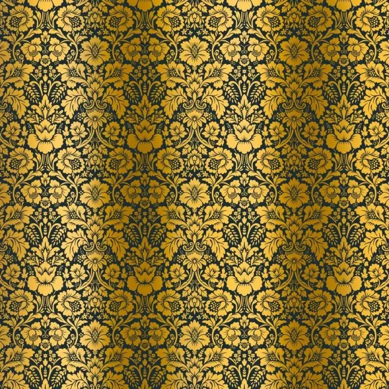 Kora Damask Dalia kartong navy blue gullfolie