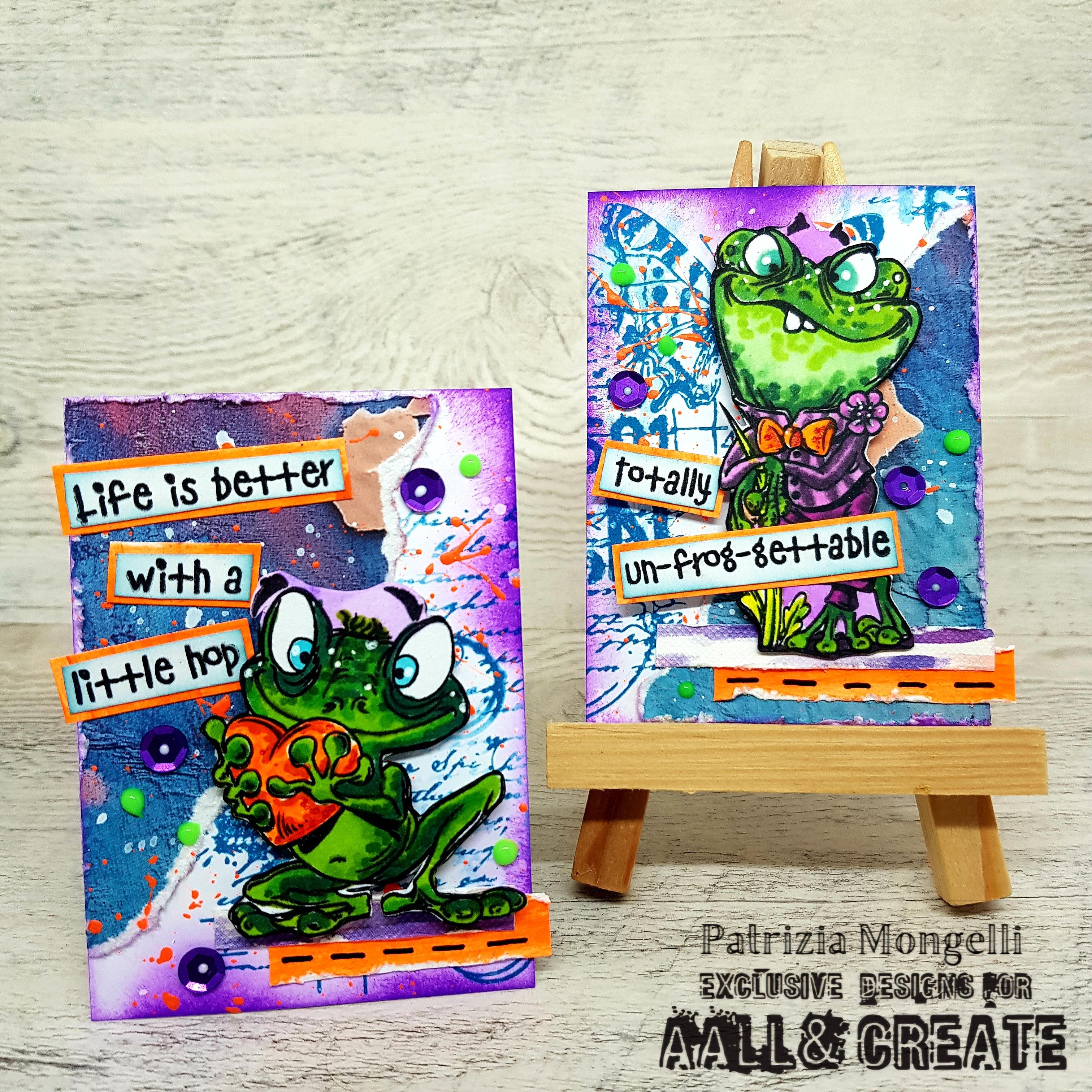 AALL & Create TP-1406 stempelsett Un-frog-gettable A6 frosk