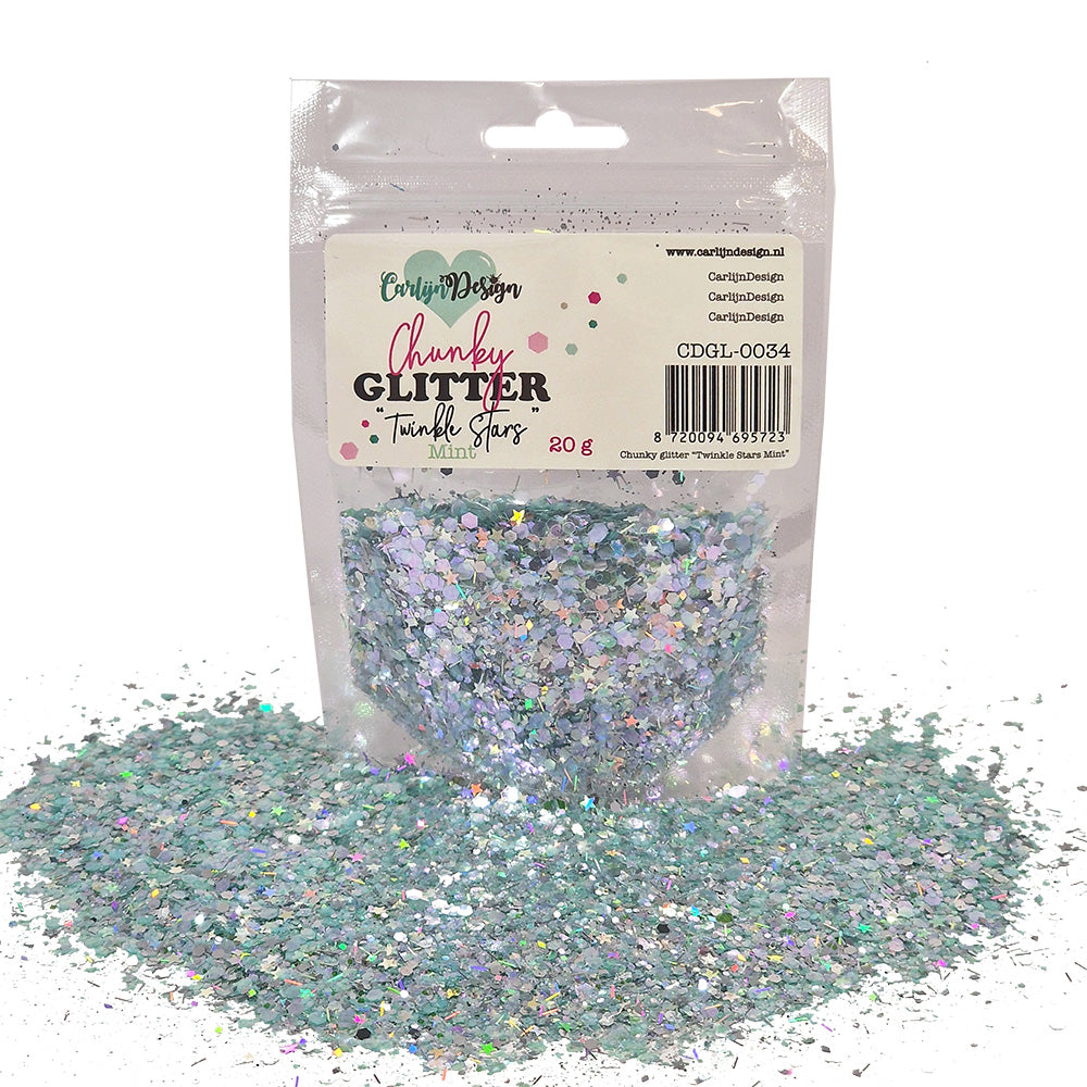 CarlijnDesign Chunky Glitter Combo Pack 6 Winter 2 glitter 6x20 g iriserende