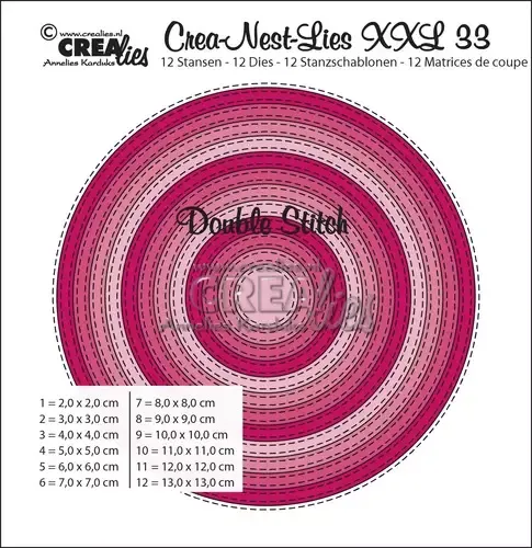 Crealies Crea-Nest-Lies XXL 33 dies sirkler