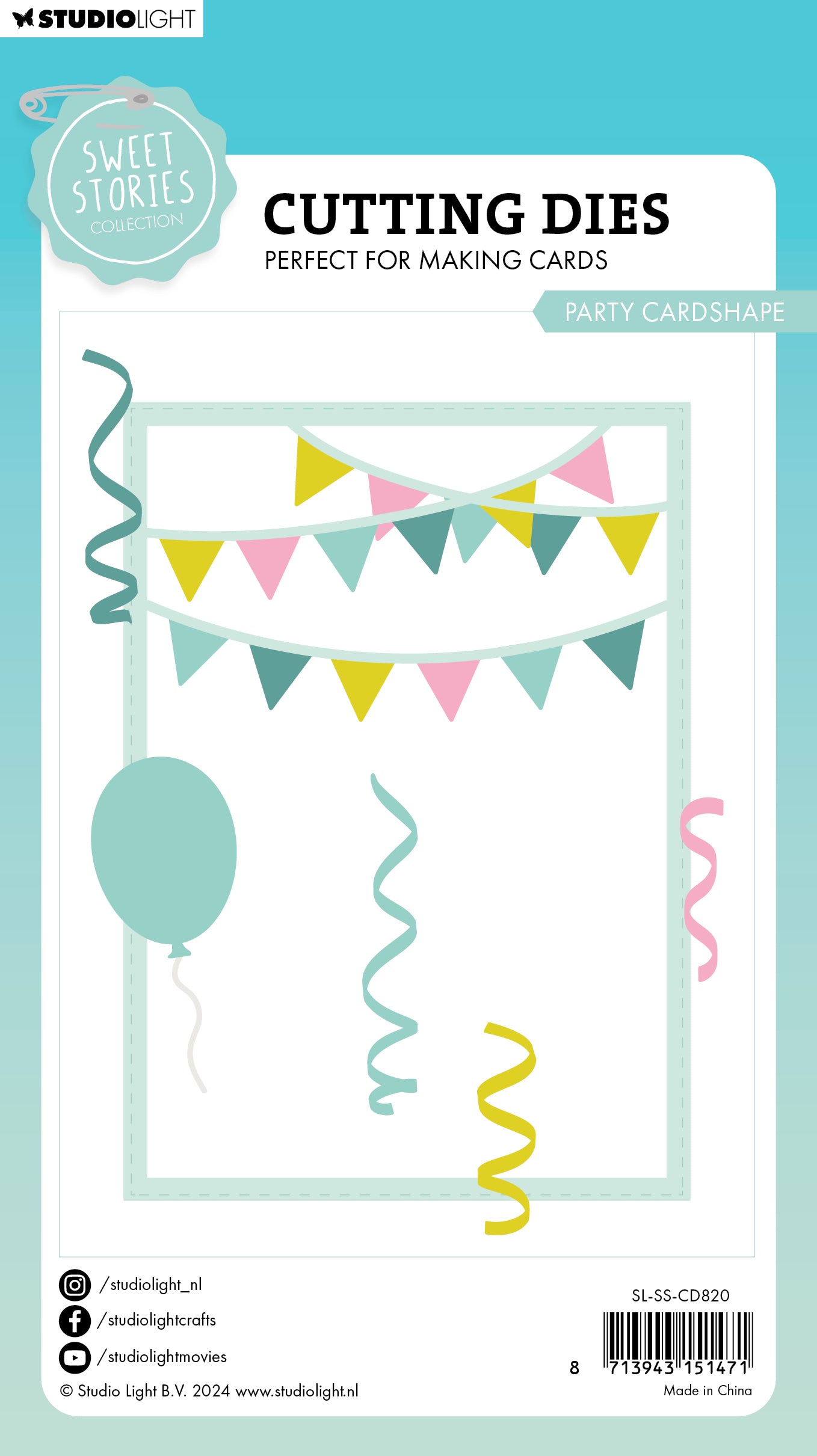 Studio Light Sweet Stories Party cardshape dies kortform