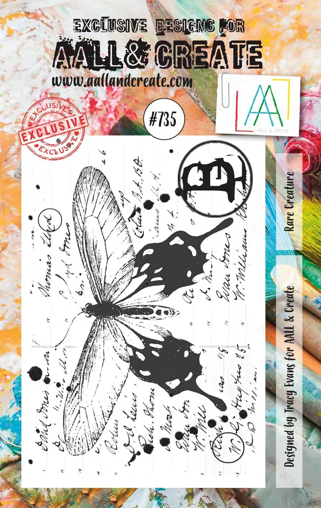 Aall and Create #735 Rare Creature stempelsett A7 klar
