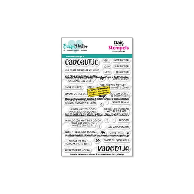 CarlijnDesign Cadeaukaart CDST-0170 stempel A6 gavekort