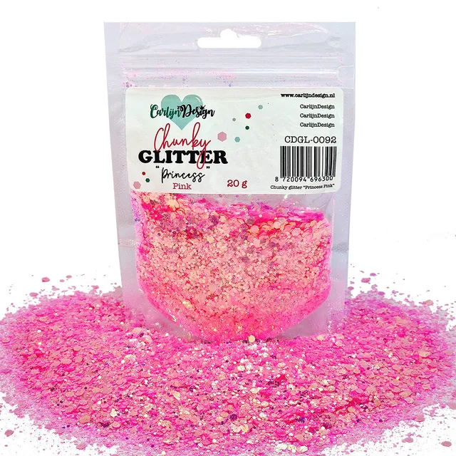 CarlijnDesign Princess CDGL-0092 glittermix 20g rosa