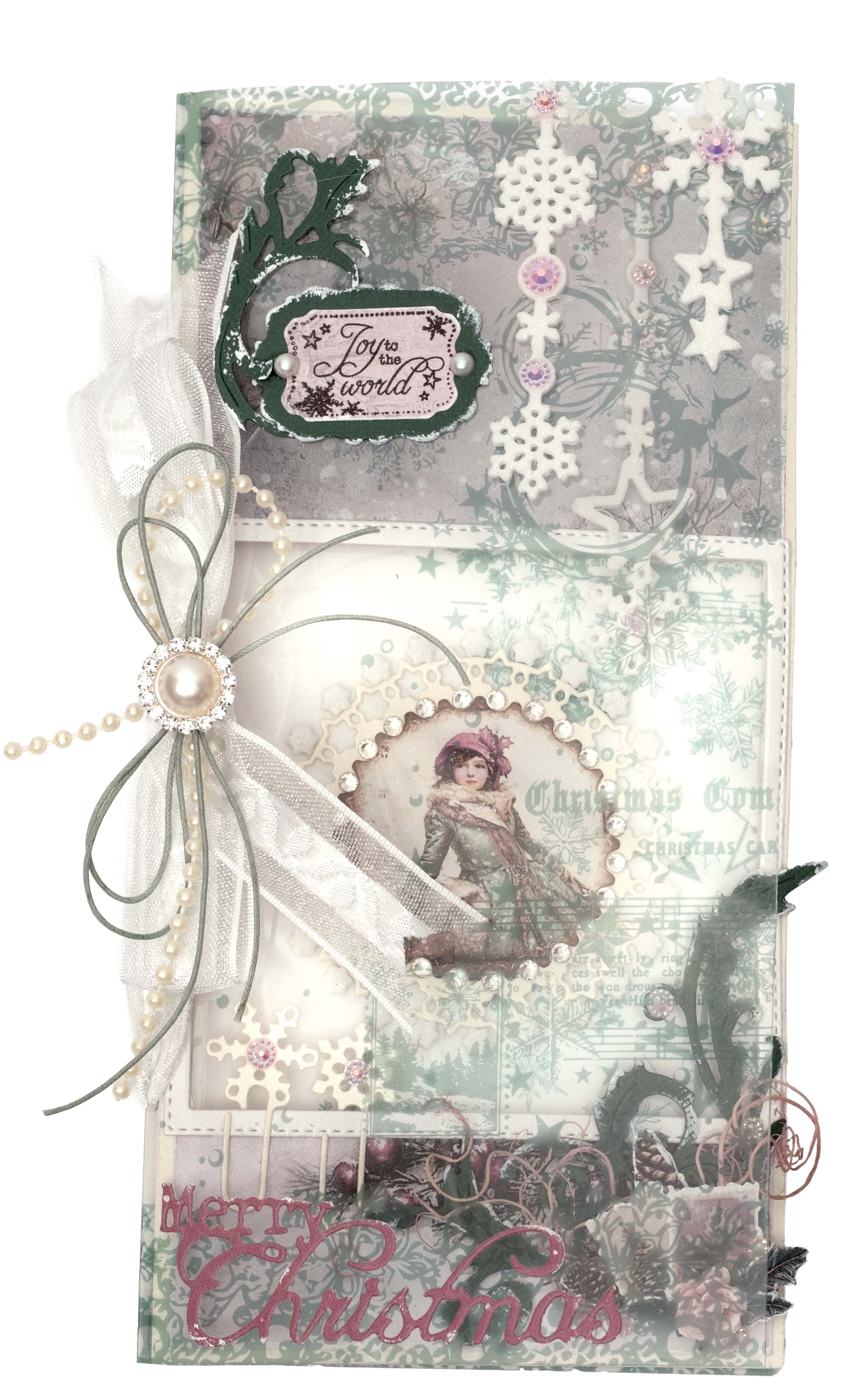 Jenine's Mindful Art Christmas Blush Winter curtain dies jul
