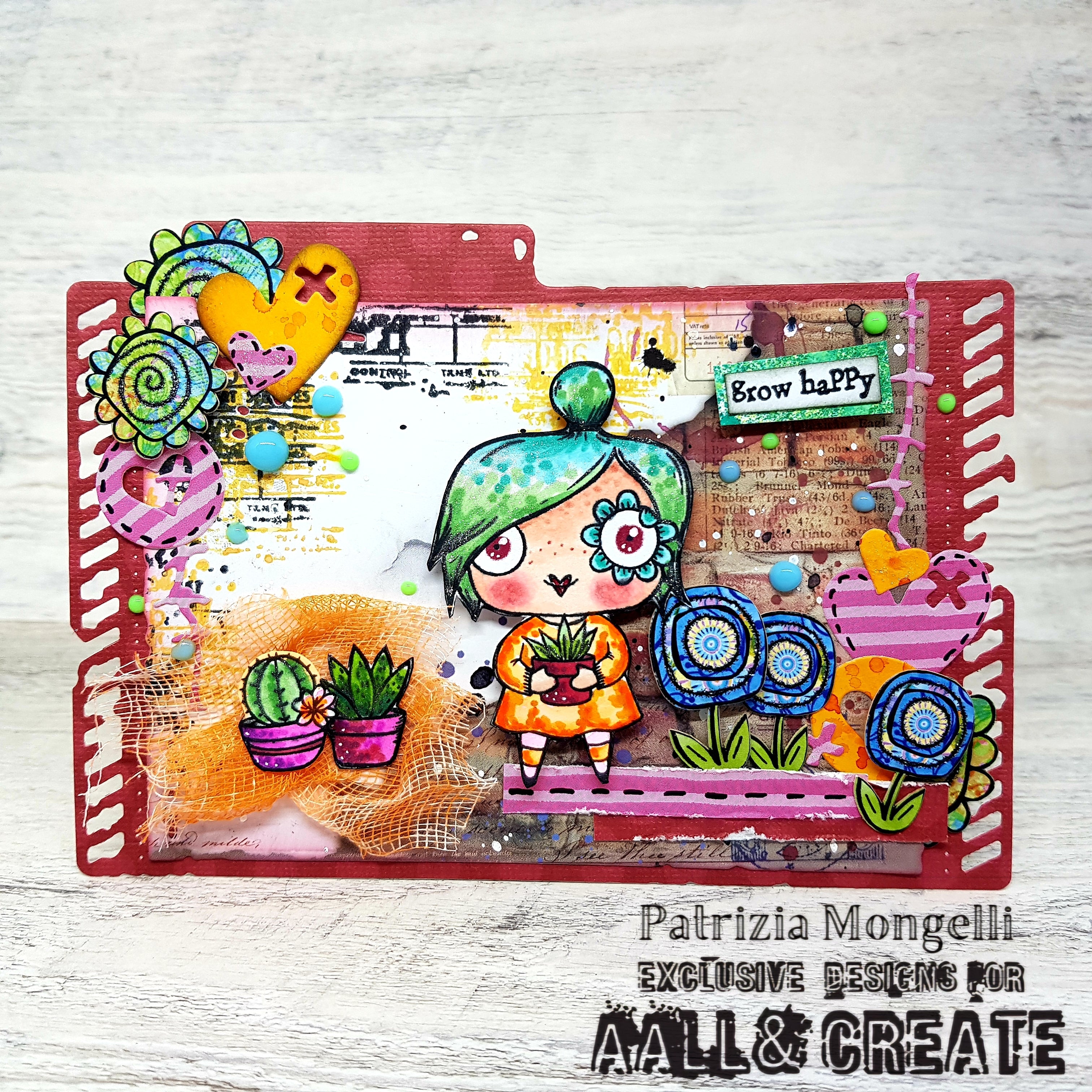 Aall and Create Plant Hugs TP-1360 stempelsett A7 tekst