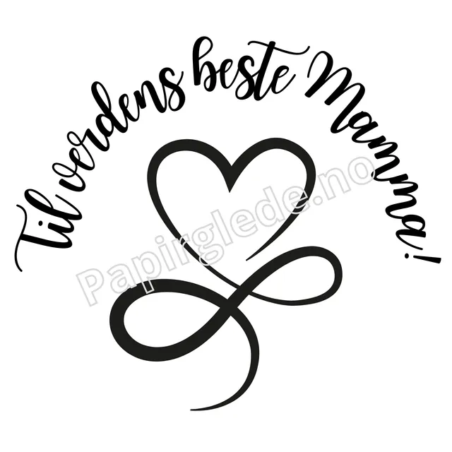 Papirglede Til verdens beste Mamma digitalt stempel morsdag