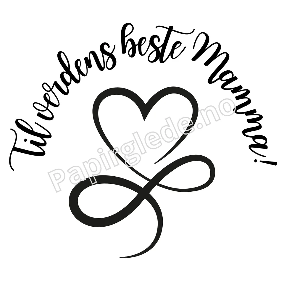 Papirglede Til verdens beste Mamma digitalt stempel morsdag