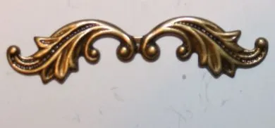 Korthobby Swirl charm bronse metall