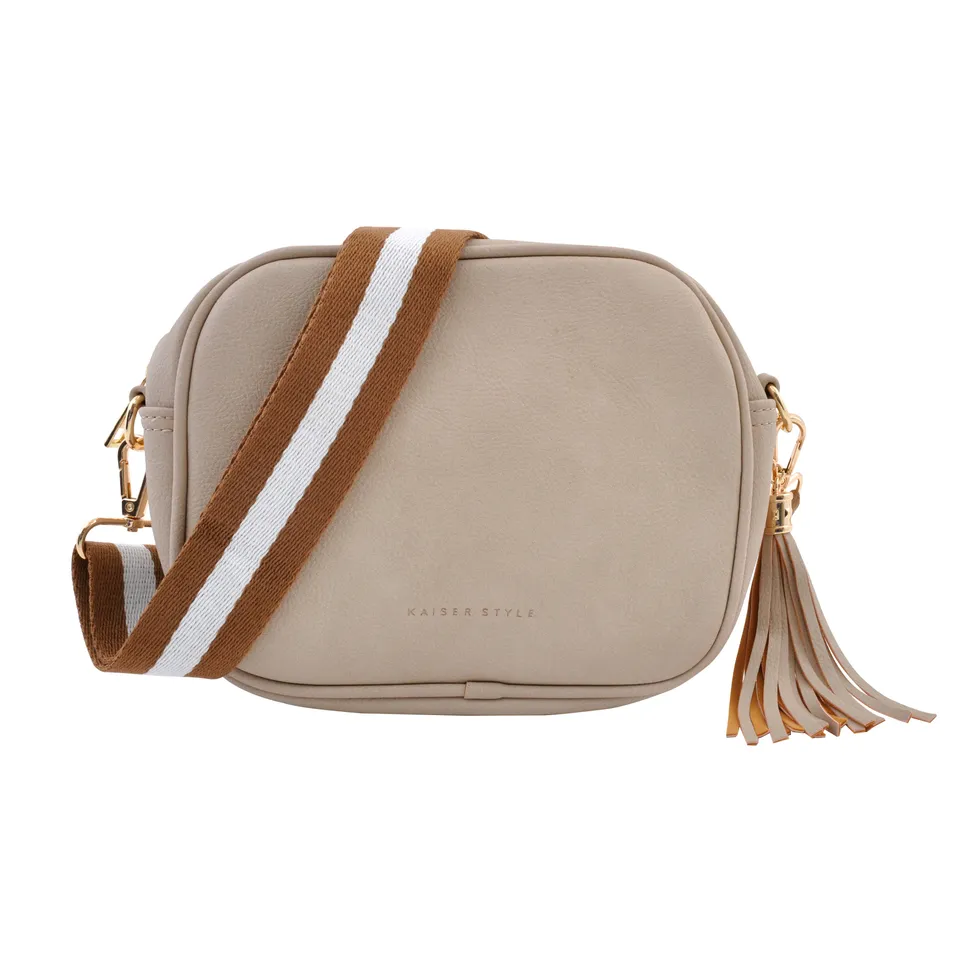 KaiserCraft PU Textured Strap Side Bag skulderveske beige