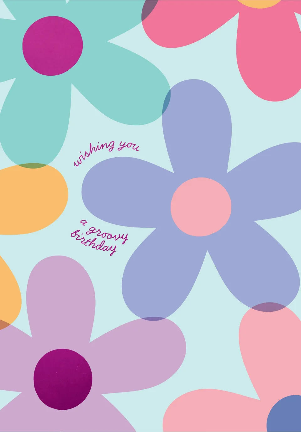 KaiserCraft Good Vibes Groovy Birthday bursdagskort 5x7"