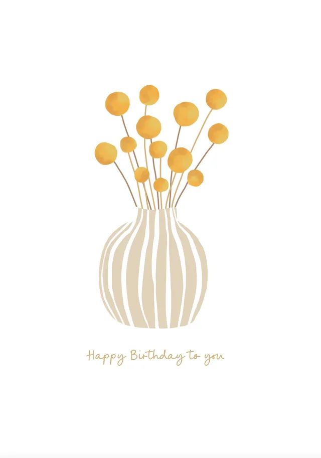 KaiserCraft Sunshine Billy Buttons gratulasjonskort 5x7