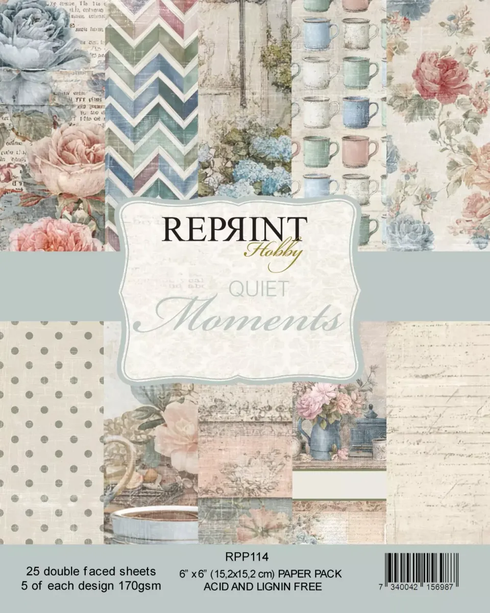 Reprint Quiet Moments Collection Pack 6x6 mønsterpapir