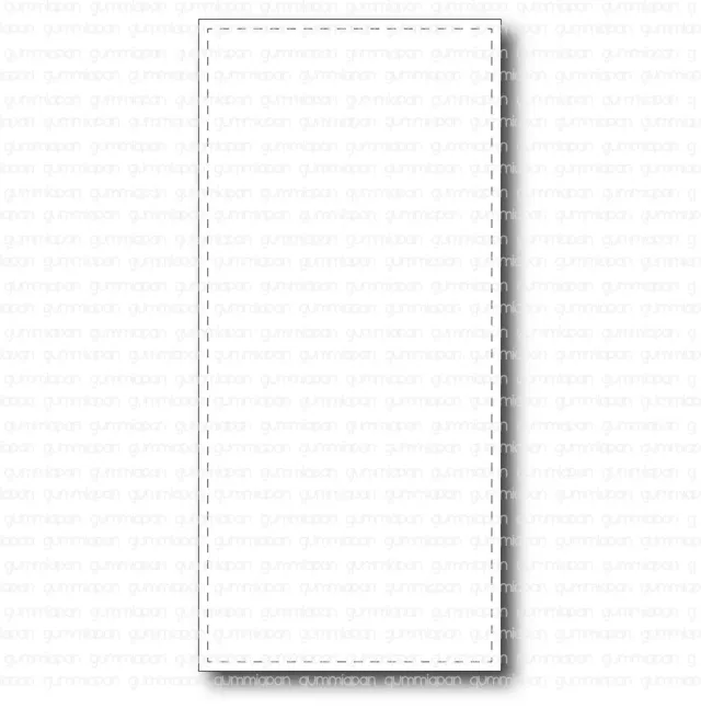 Gummiapan Slimline Stitched Rectangle dies søm