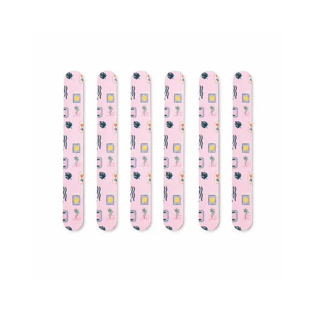K&Co. Sunset Spritz Printed Nail Files neglefil Vacation 6-pk