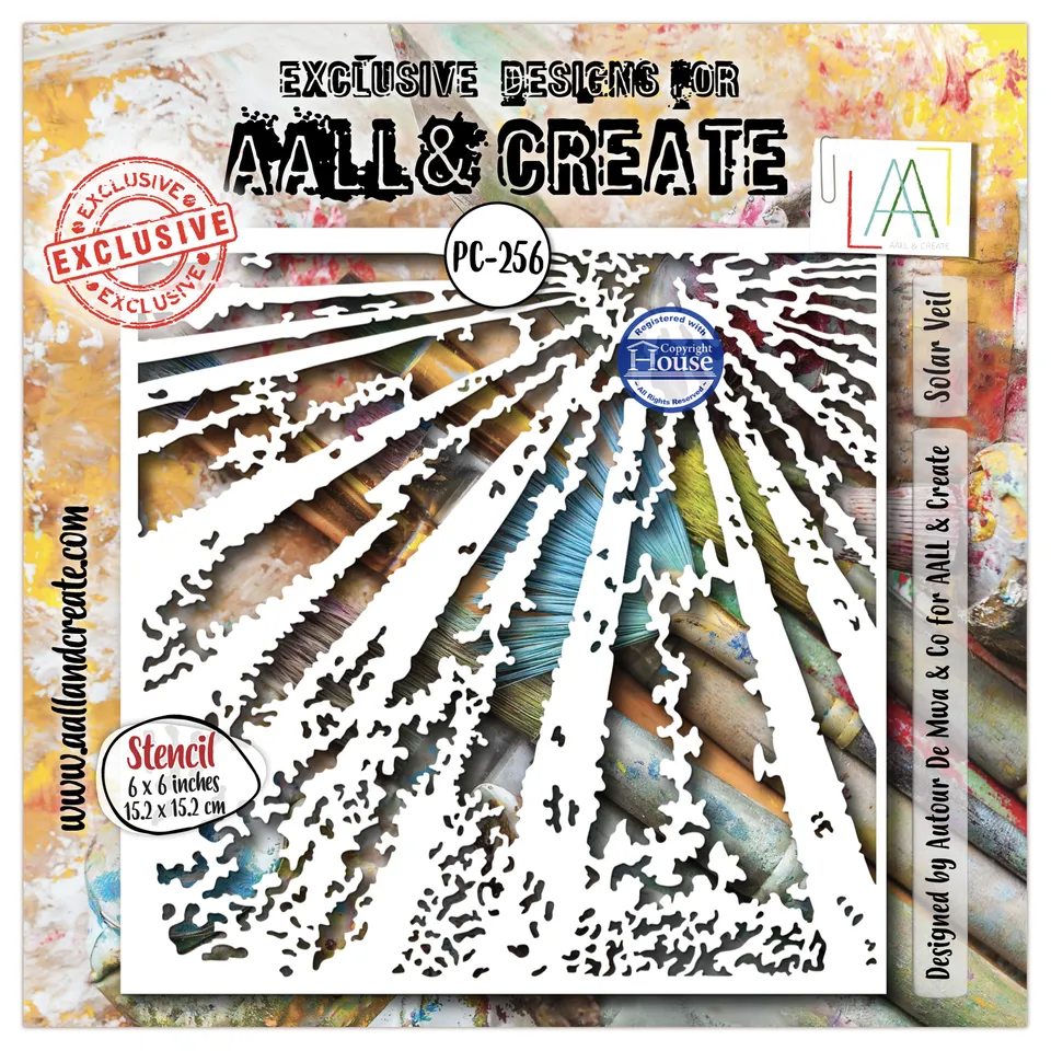 AALL & Create PC-256 Solar Veil sjablong 15x15 cm mylar