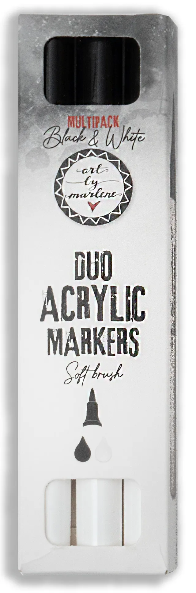 Studio Light Essentials Duo akrylmarkører svart/hvit 3 stk