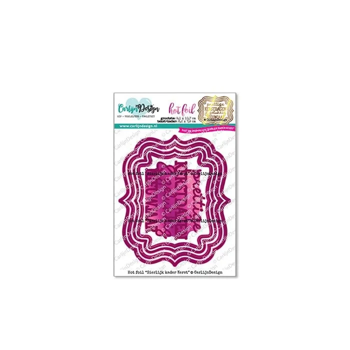 CarlijnDesign Sierlijk Kader Kerst CDHF-0062 foil