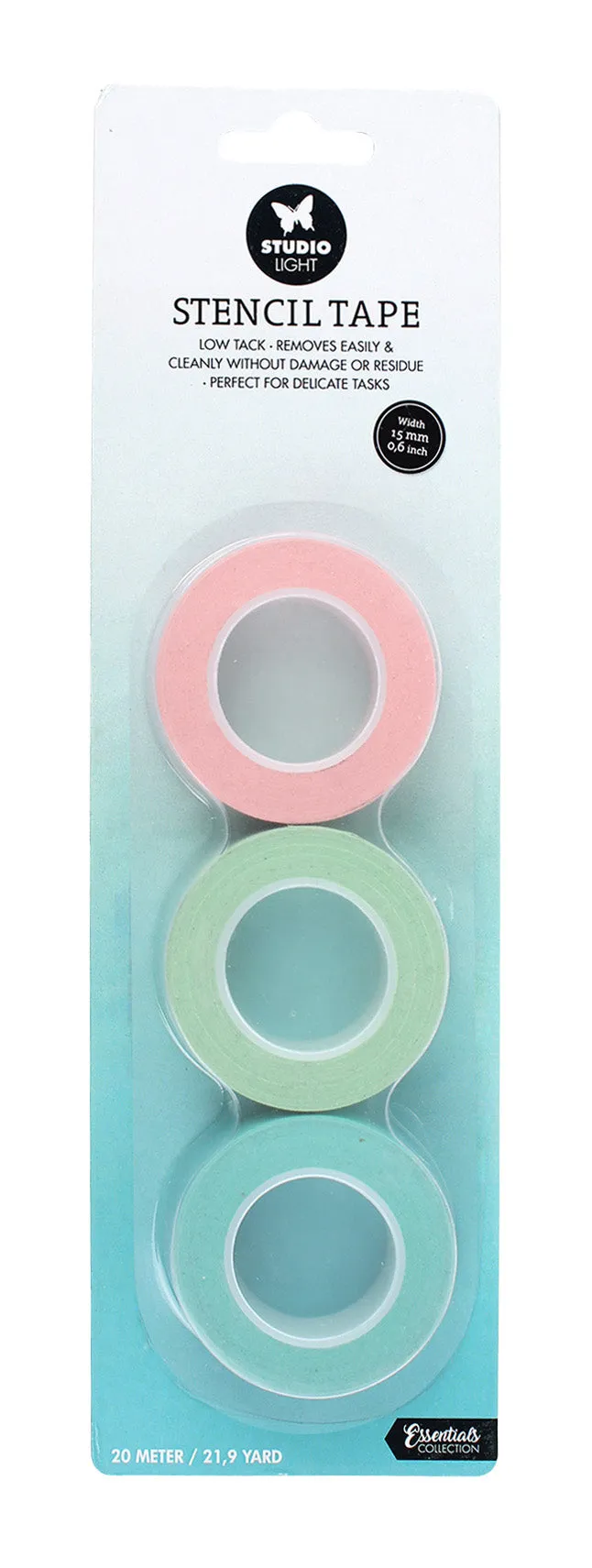 Studio Light Essentials Stencil Tape maskeringstape 15mm 3-pk
