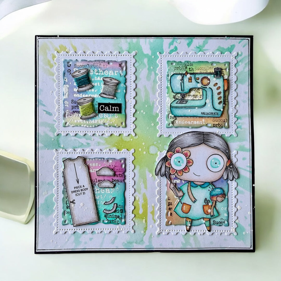 Aall and Create TP-1362 Sew Happy stempel A7