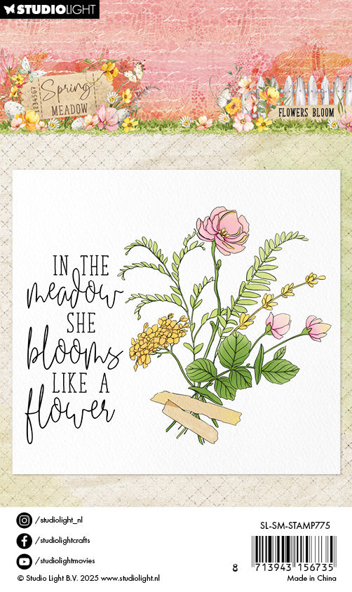 Studio Light Spring Meadow Flower Bloom clear stamp blomst