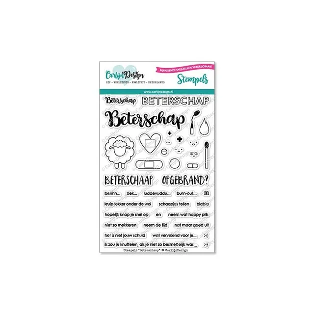 CarlijnDesign Beterschaap CDST-0022 stempelsett A6 sau