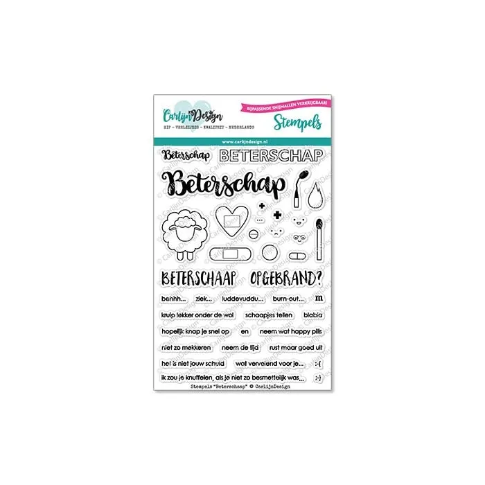 CarlijnDesign Beterschaap CDST-0022 stempelsett A6 sau