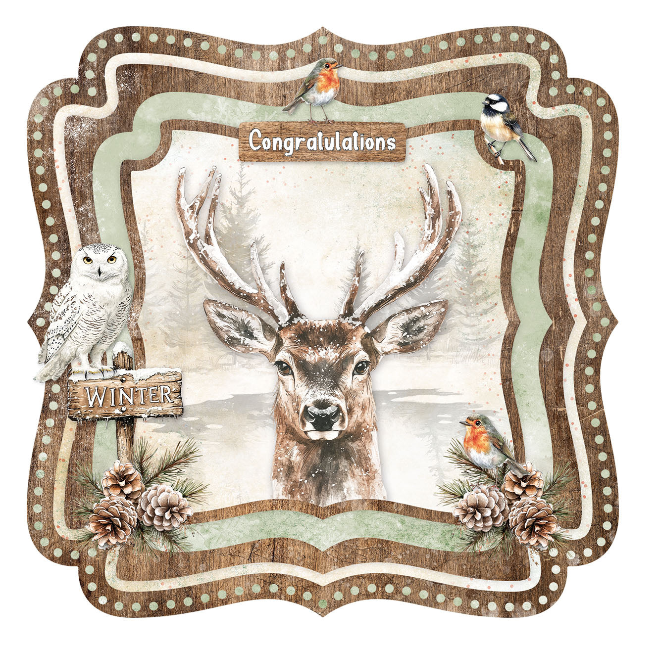 Studio Light Essentials Winter Woodland papirblokk 14 ark
