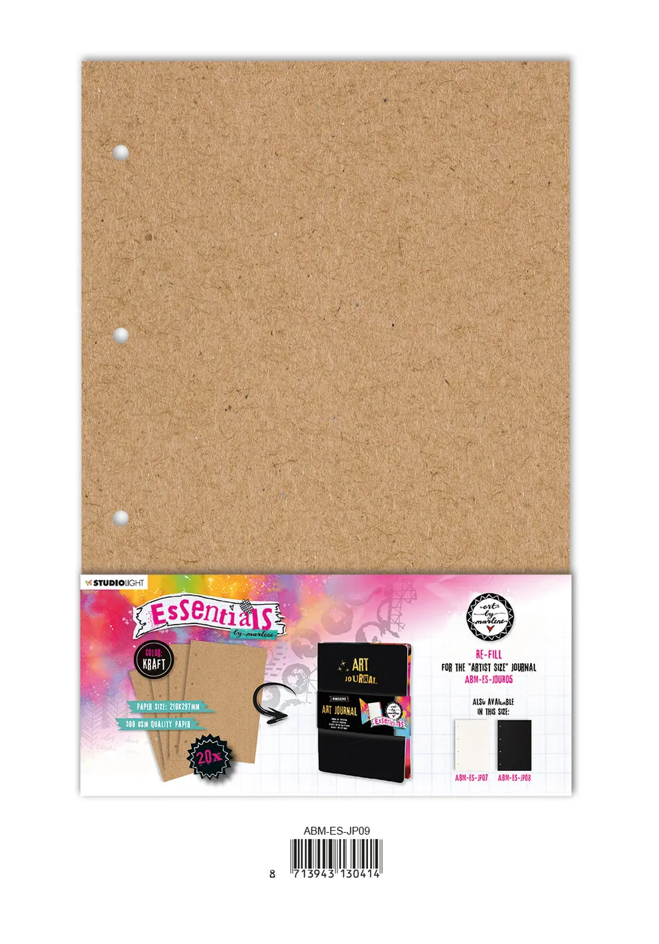 Studio Light Art by Marlene Journal Pages kraft journalark A4 20 ark