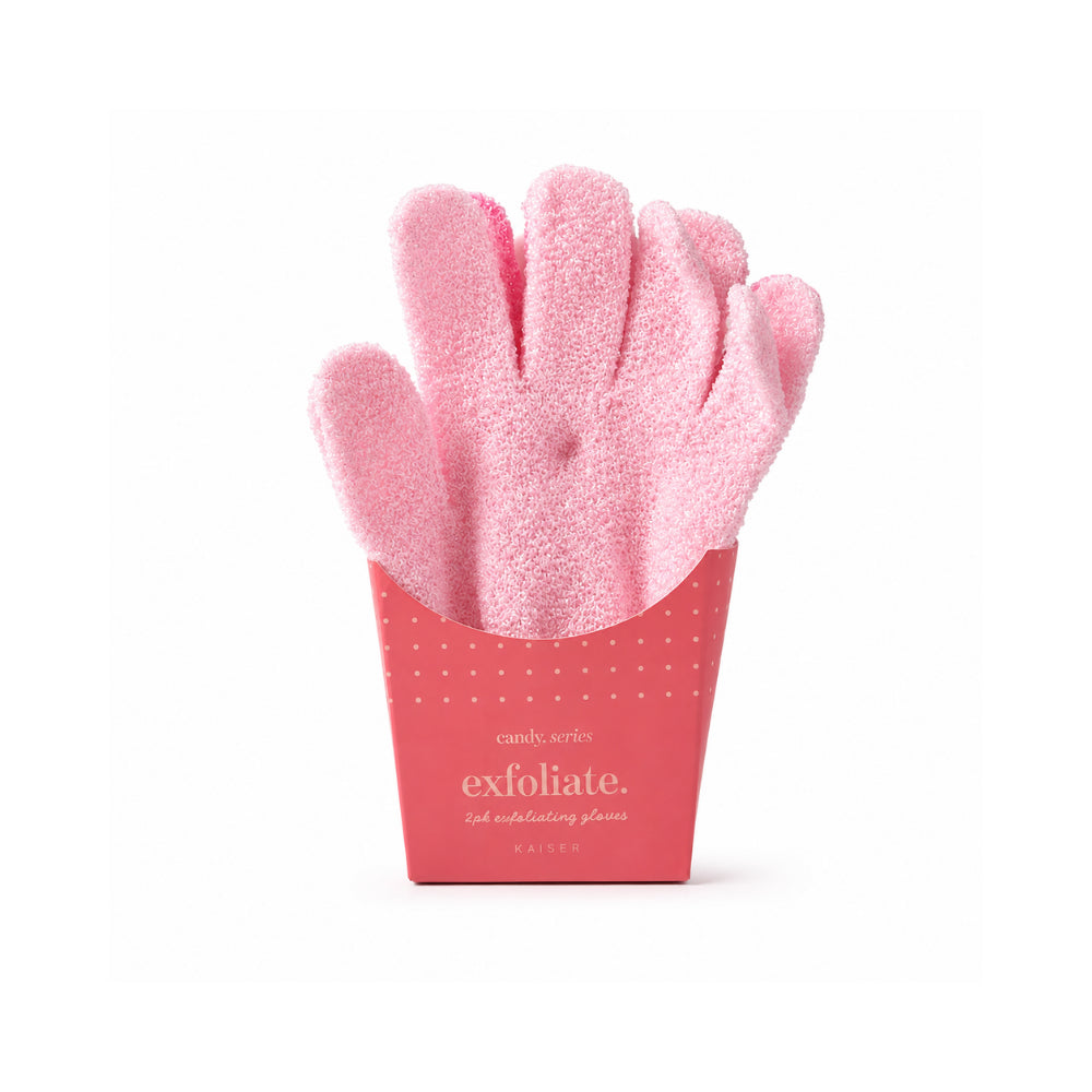KaiserCraft Candy Series Body Exfoliating Gloves peelingshansker rosa 2 par