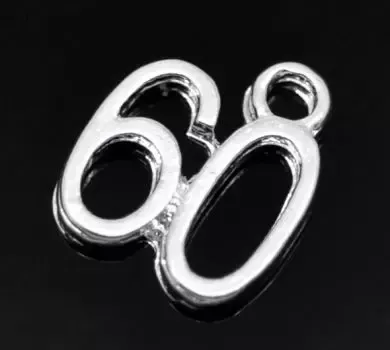 Korthobby Charms 60 metallcharms assortert
