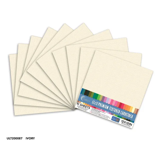 Couture Creations Ivory kartong 12x12 216gsm 10 ark