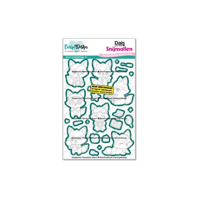CarlijnDesign Beautiful Foxes CDSN-0367 dies til stempler