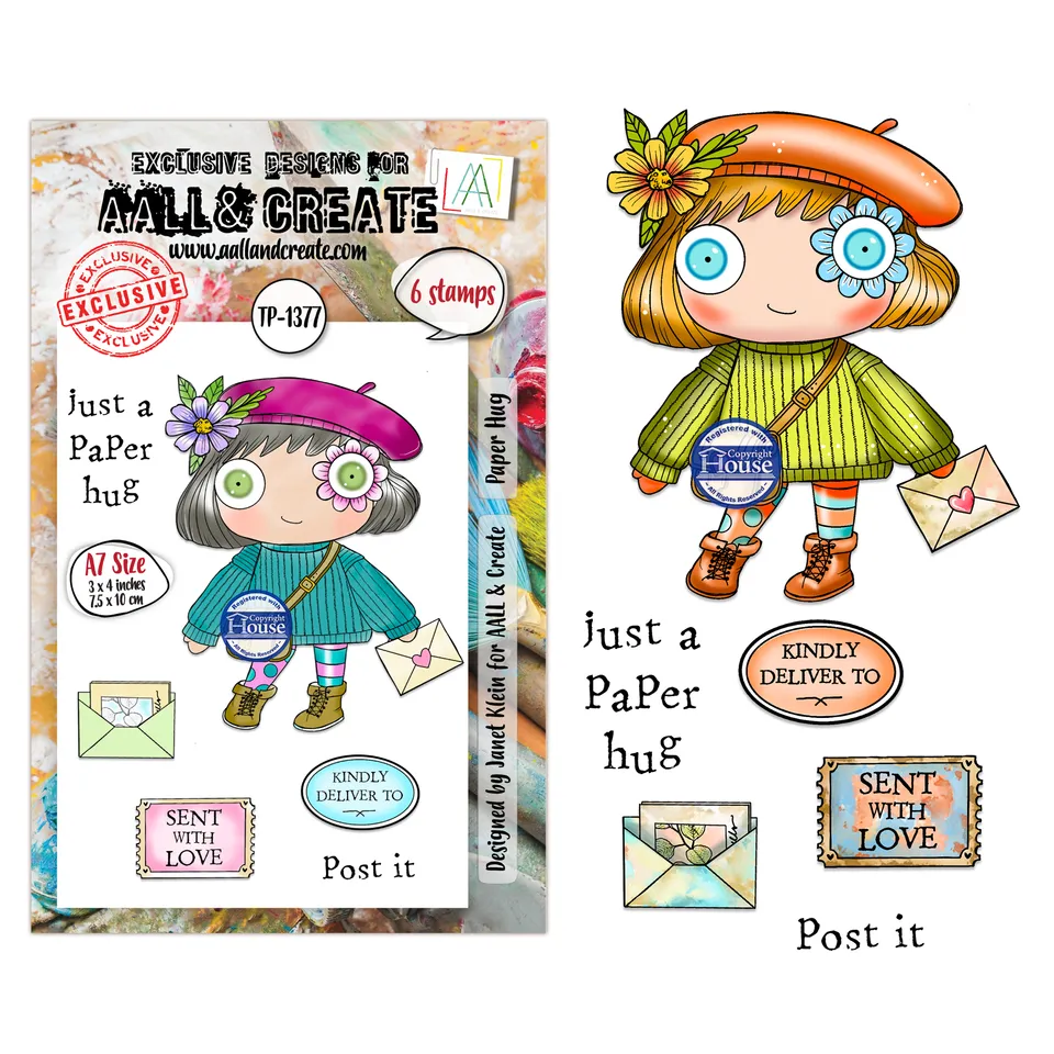 AALL & Create TP-1377 Paper Hug stempelsett 6 stk