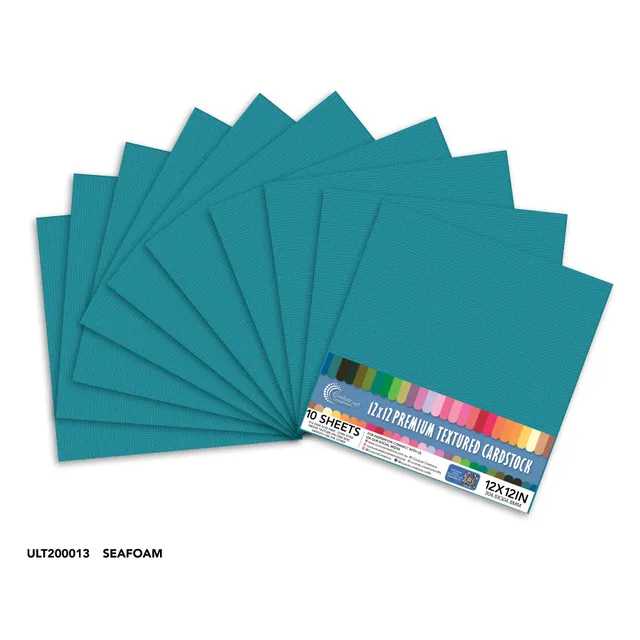 Couture Creations Seafoam teksturert kartong 12x12 10 ark 216gsm