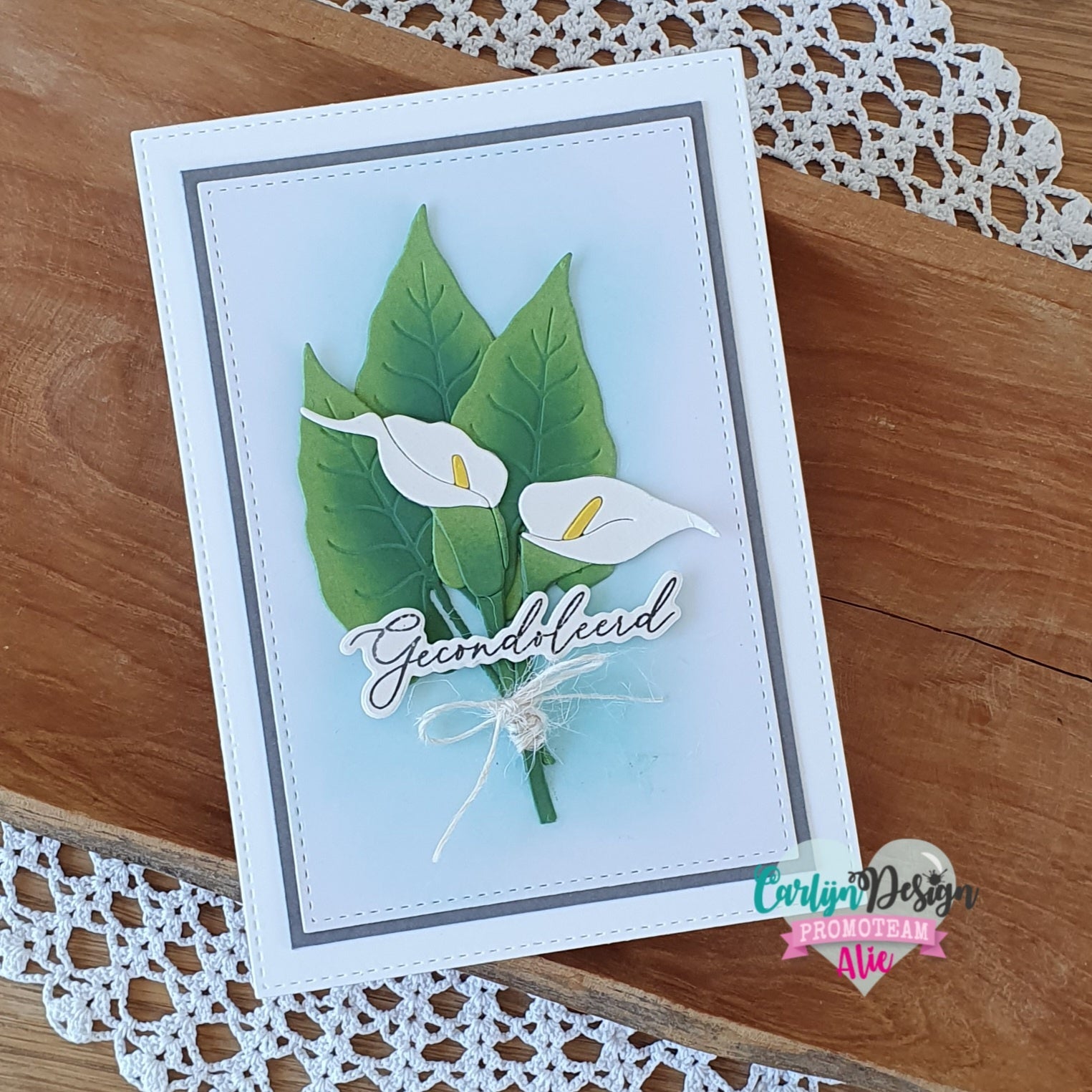 CarlijnDesign Gecondoleerd 2 CDST-0089 stempel sorg