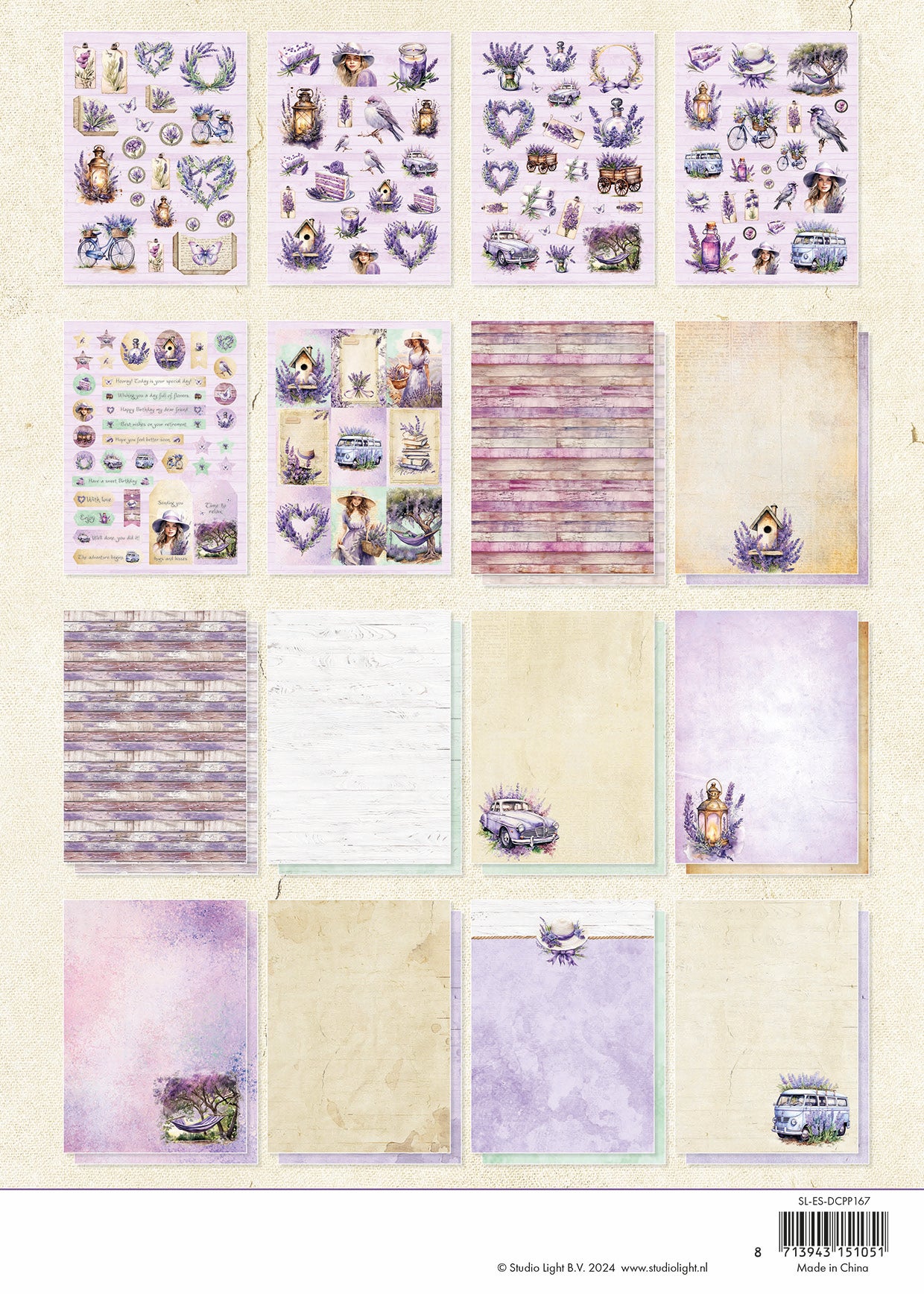 Studio Light Essentials papirblokk lavender season dieskutt