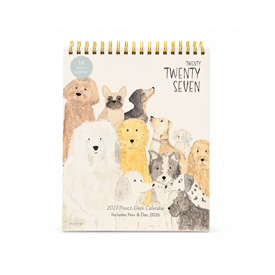 KaiserCraft 2027 Desk Calendar Pooch bordkalender hundemotiv