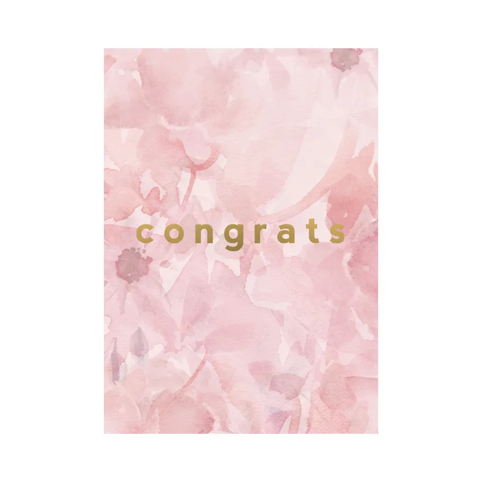 KaiserCraft Congrats Watercolour gratulasjonskort 5x7