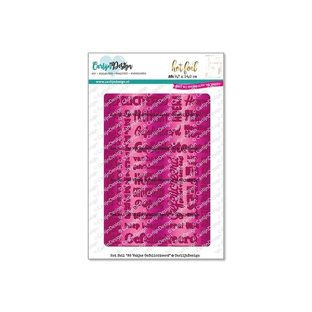 CarlijnDesign A6 Vakjes CDHF-0055 hotfoil-plate gratulerer