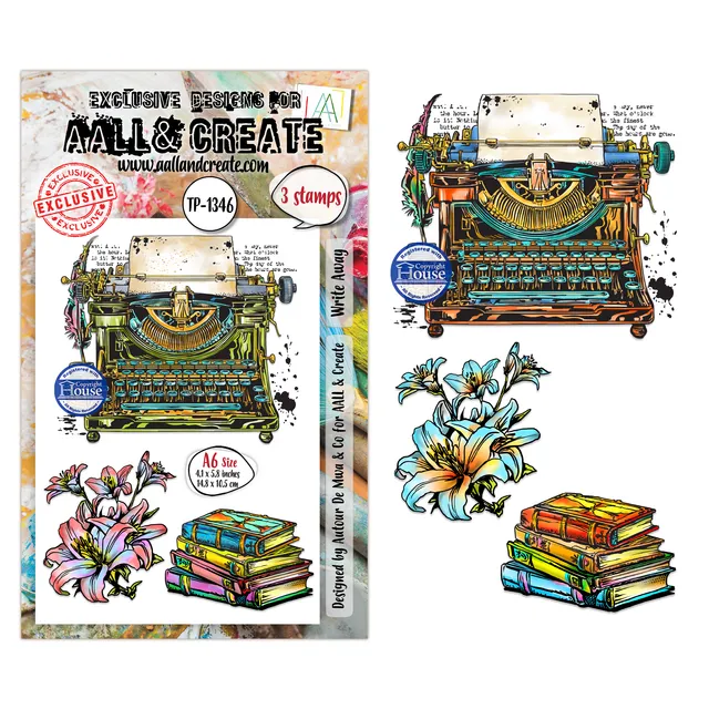 AALL & Create TP-1346 Write Away stempelsett A6 skrift
