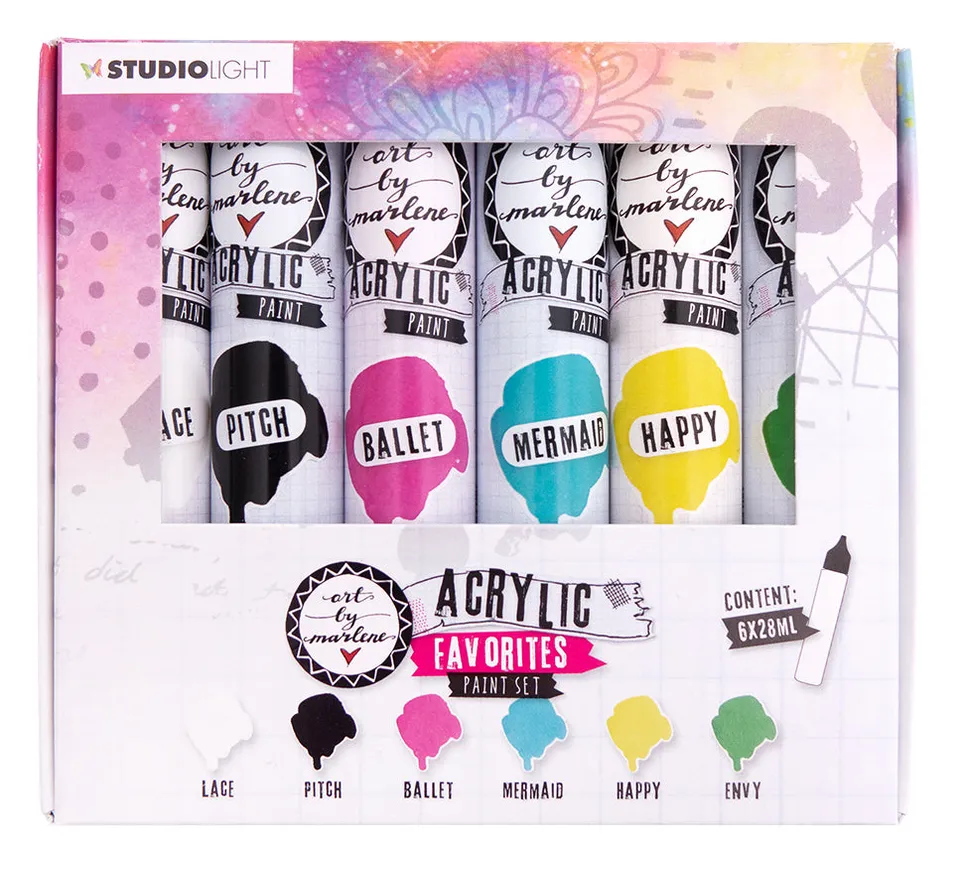 Art by Marlene Essentials Favorites akrylmaling 6x28 ml