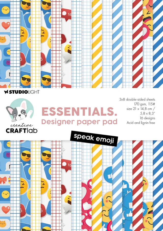 Studio Light Creative Craftlab Speak emoji papirblokk A5