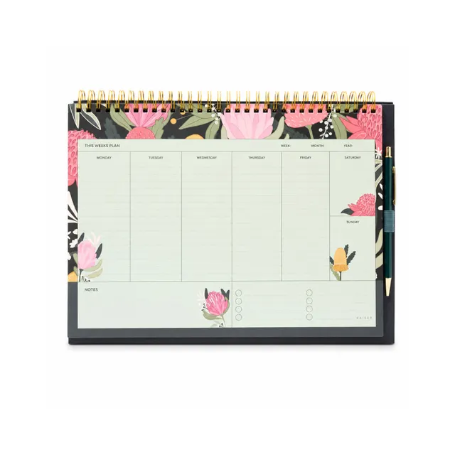 KaiserCraft 2027 Spiral Desk Planner skrivebordskalender Lagoon