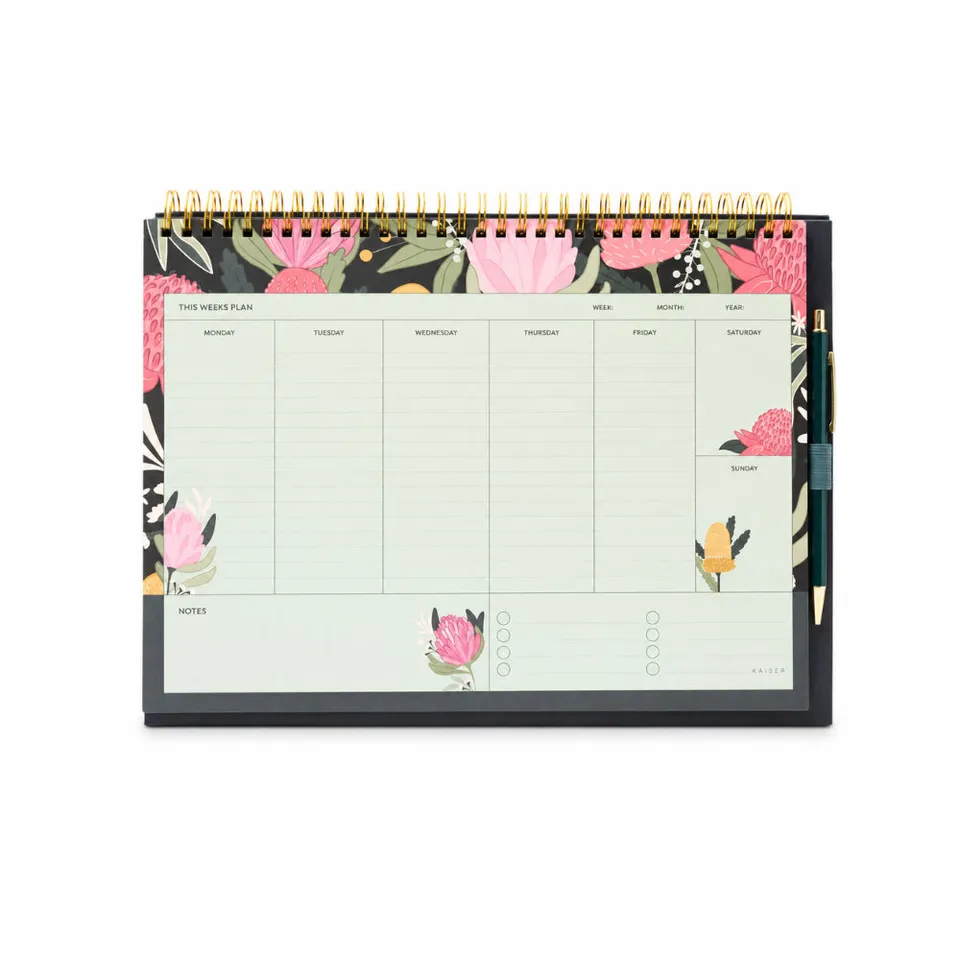 KaiserCraft 2027 Spiral Desk Planner skrivebordskalender Lagoon