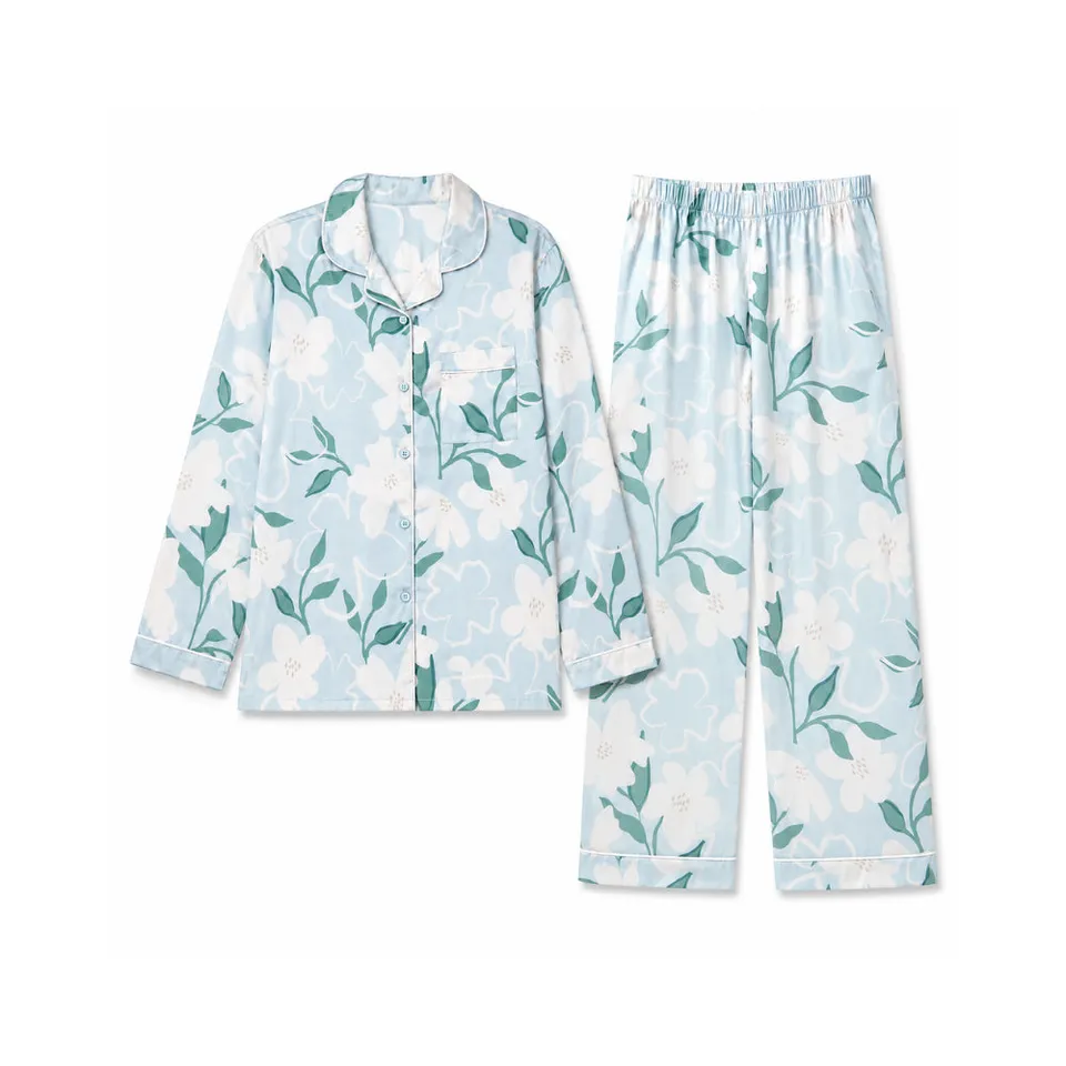 KaiserCraft Sunset Spritz lang pysjamasett sateng Tropicana Flower
