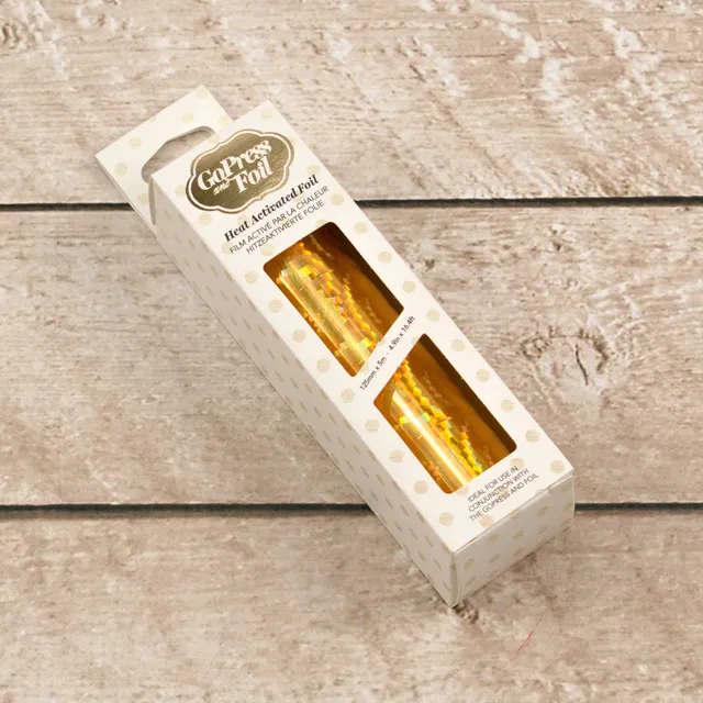 Couture Creations Gold varmefolie spiral 125 mm x 5 m