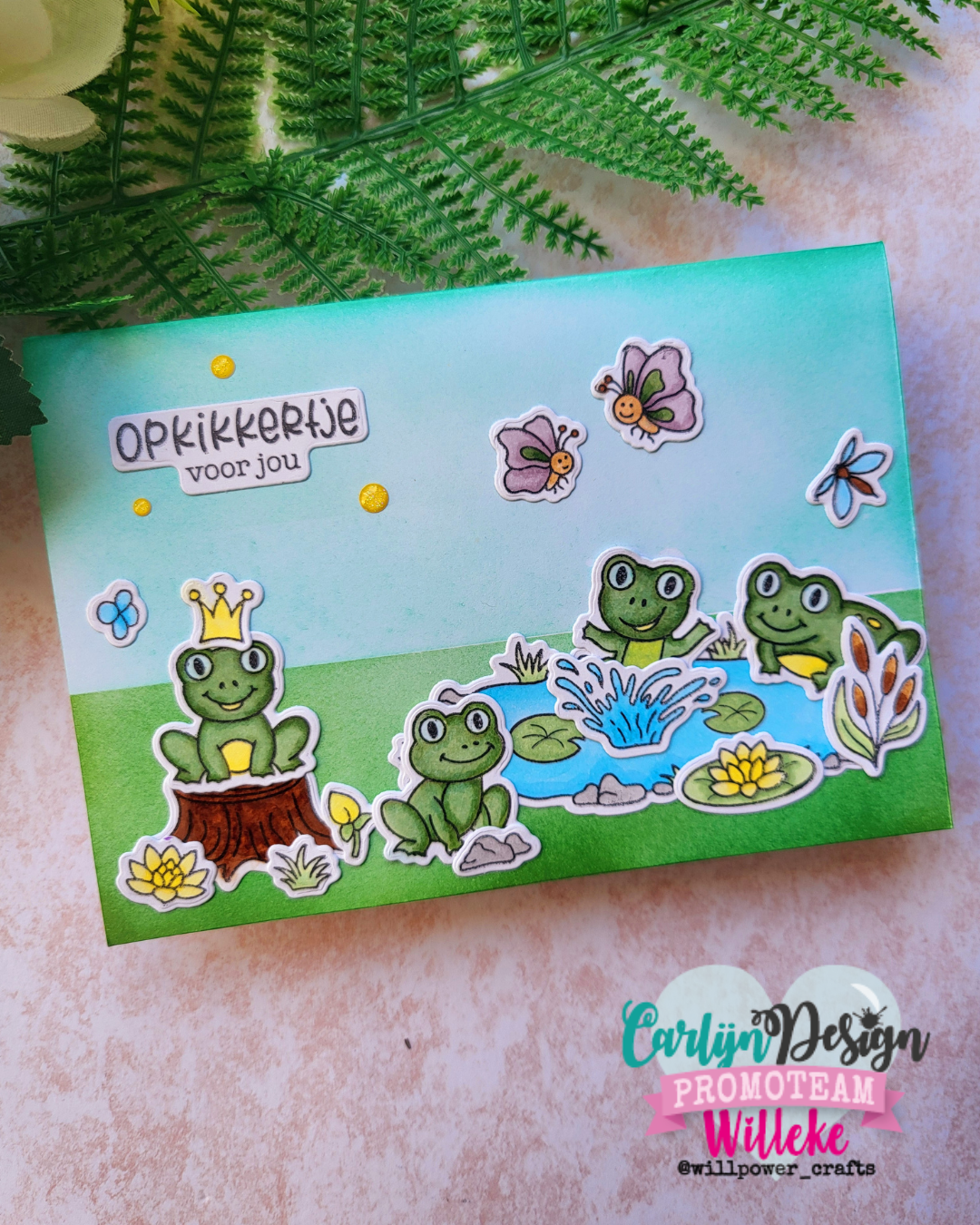 CarlijnDesign Kikker vriendjes CDST-0144 stempelsett frosk