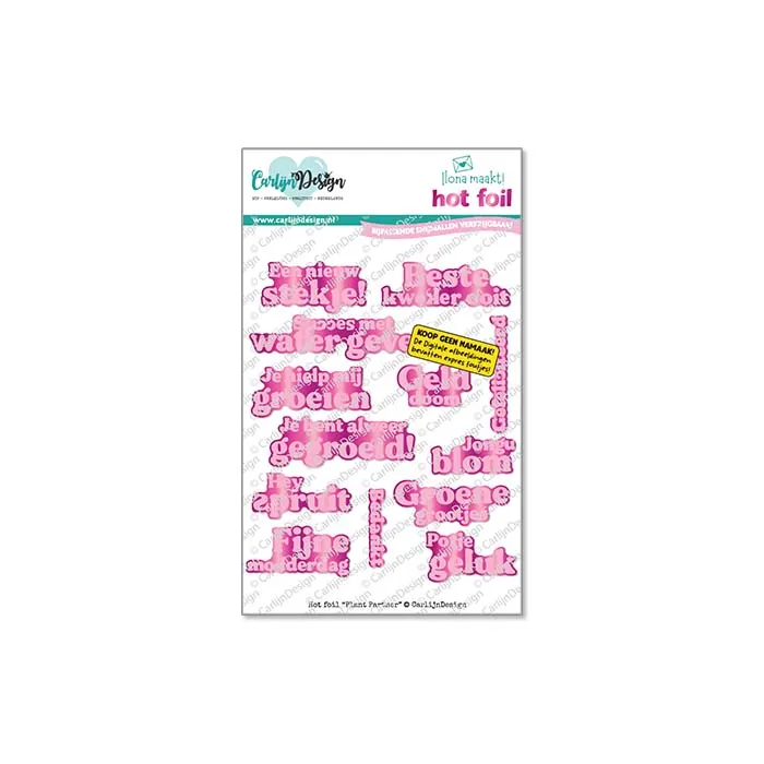 CarlijnDesign Plant Partner CDHF-0088 hot foil-plate plantetekster